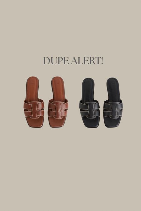 Hermes dupe sandals! 🖤👡 

Tan sandals, black sandals, spend vs save, designer dupe, spring shoes 

#LTKstyletip #LTKshoecrush #LTKfindsunder50
