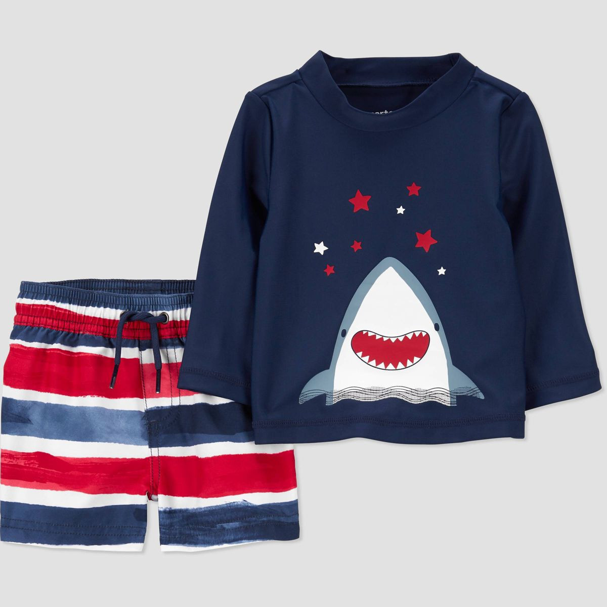 Carter's Just One You® Baby Boys' 2pc Shark Rash Guard Set - Blue | Target