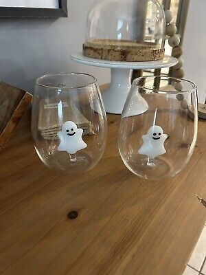 NEW Set OF 2 FLOATING GHOST Wine Glass Tumbler | eBay US