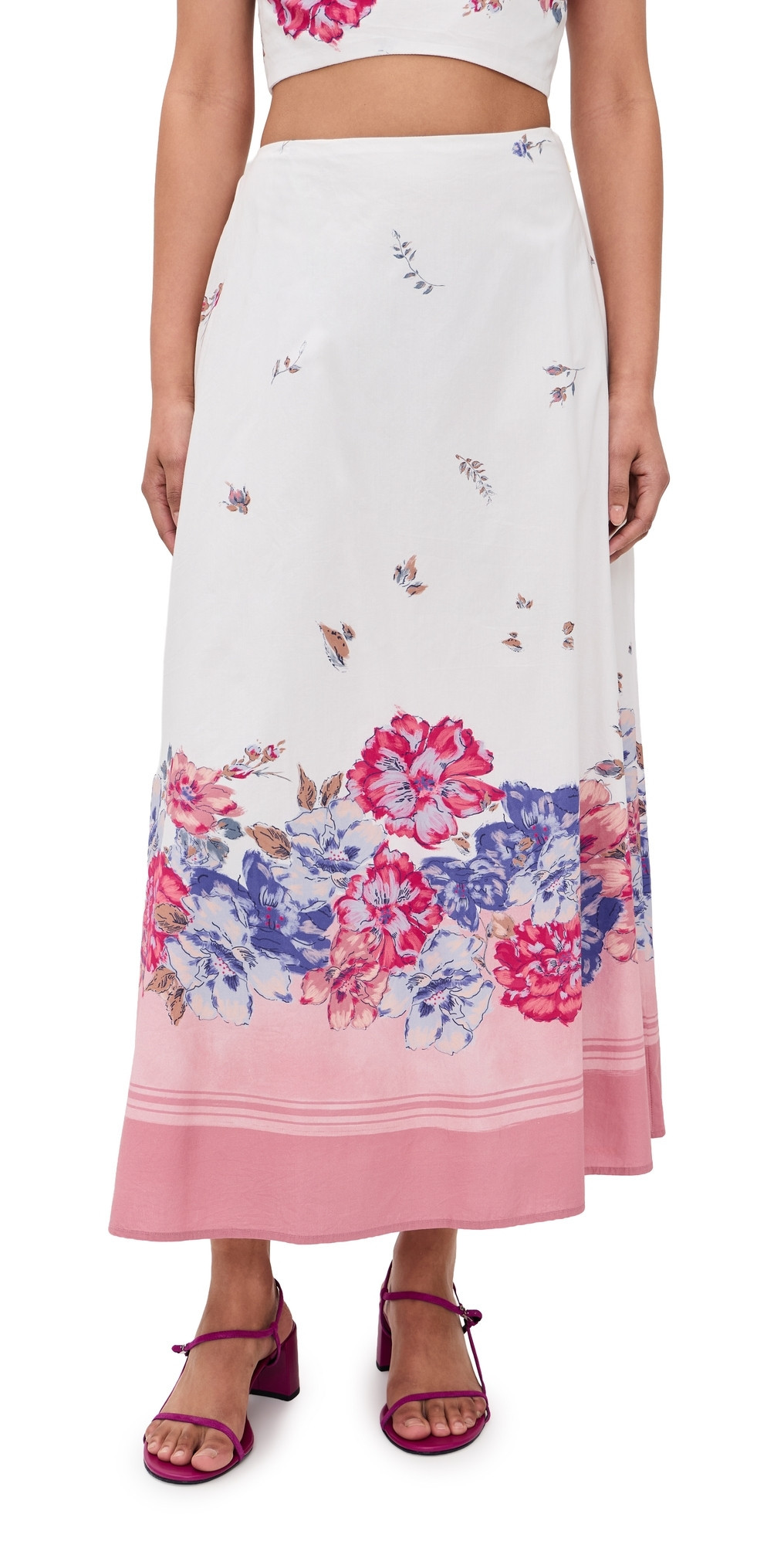 Cleobella Shea Ankle Skirt Camellia Print L | Shopbop