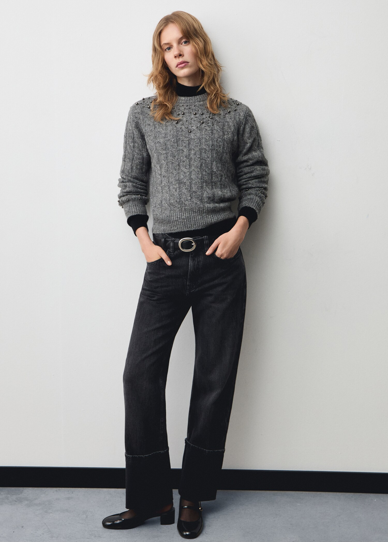 Braided sweater with bead detail - Women | MANGO USA | Mango (US/MX/AU)