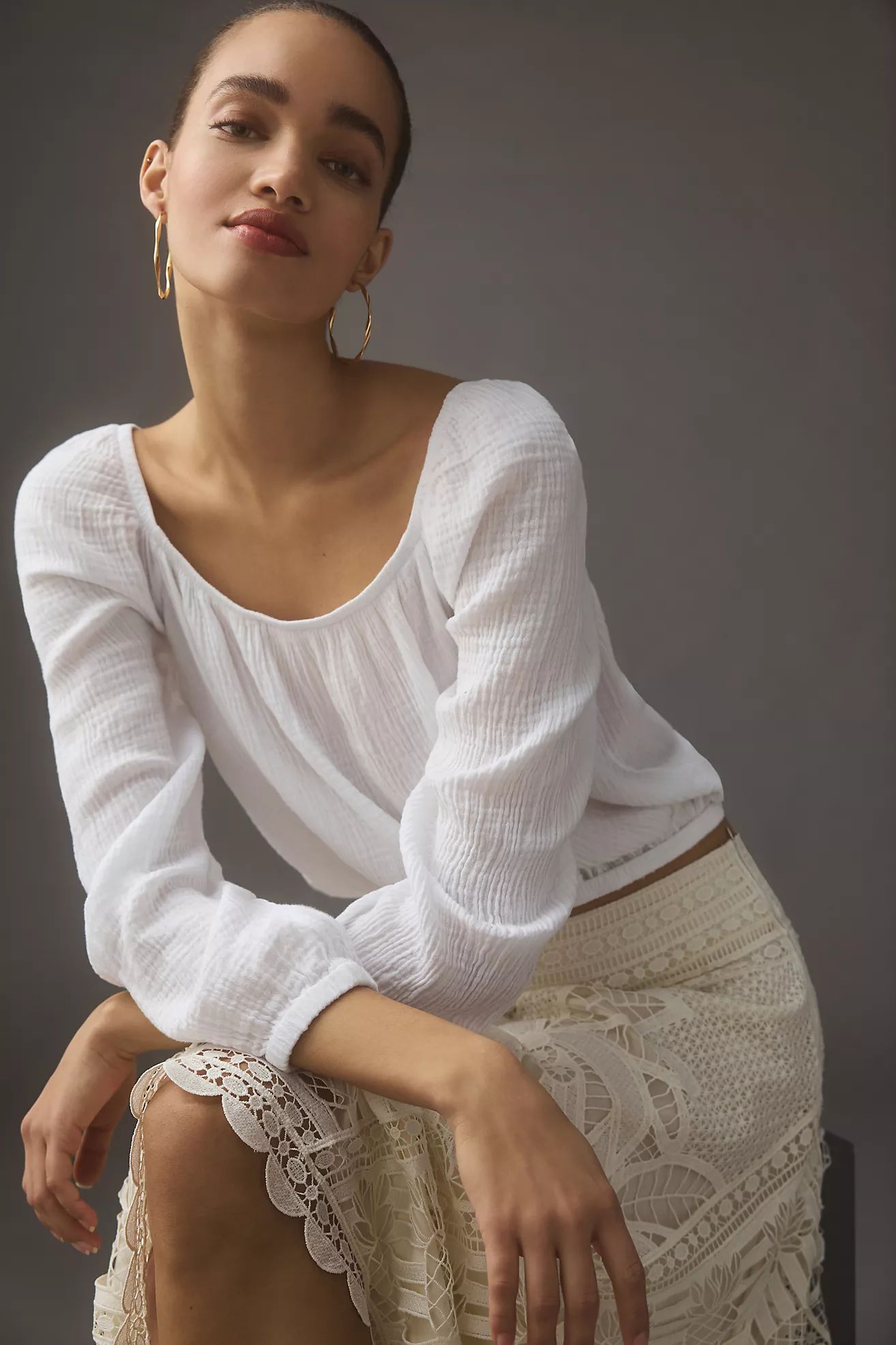 Cloth & Stone Gauze Top | Anthropologie (US)