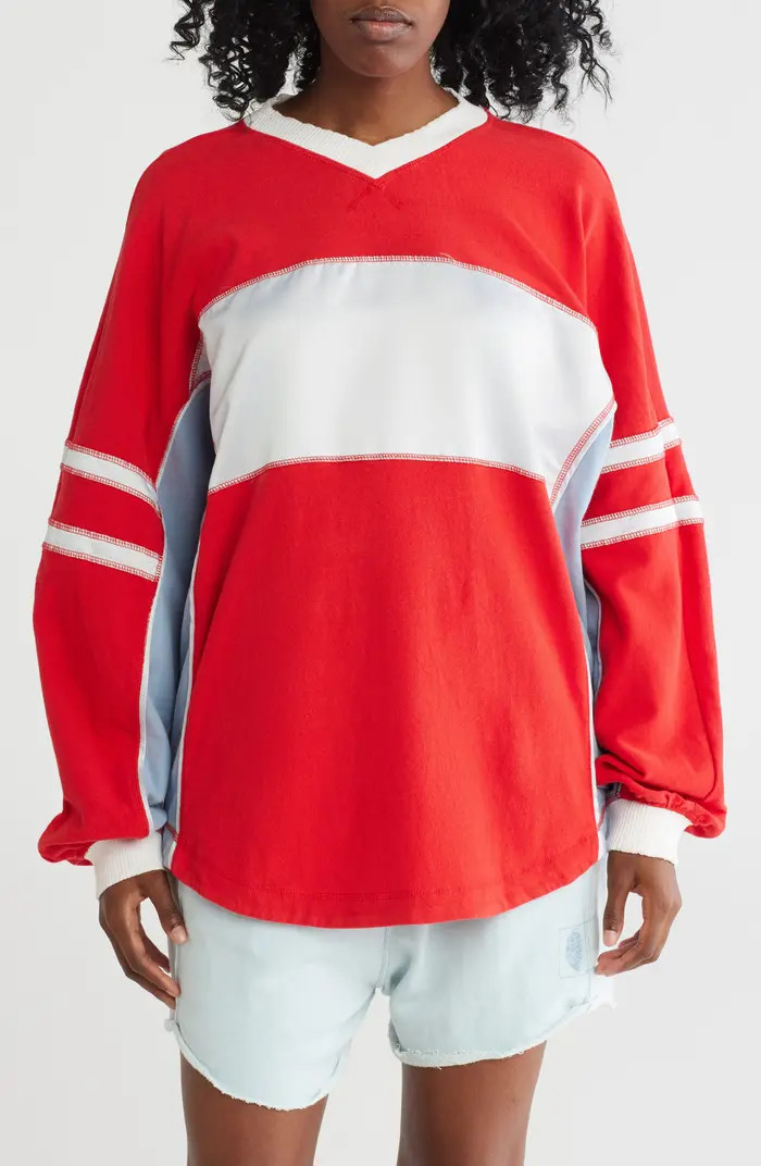Free People Rugby Ready Layer Sweatshirt | Nordstromrack | Nordstrom Rack