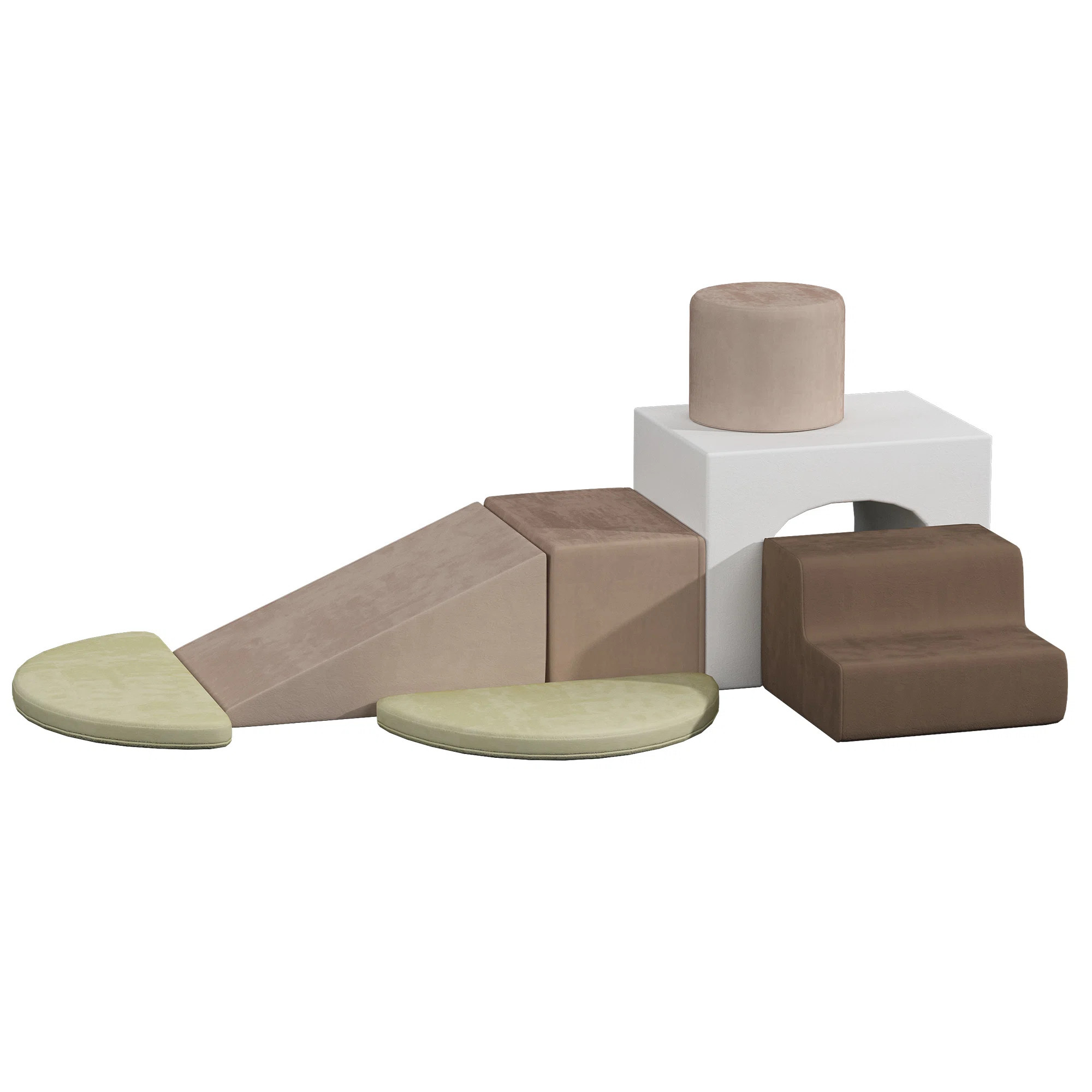 SoftPark 7 Pcs Foam Climbing Blocks Playset for Toddlers, Toddler Soft Play, Climbing Toys | Wayfair North America