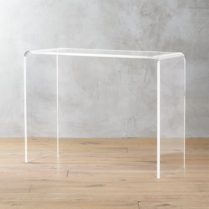 Peekaboo 38" Acrylic Console Table + Reviews | CB2 | CB2