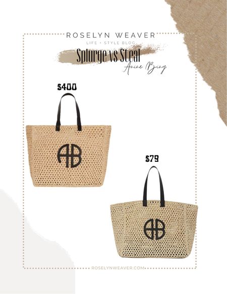 Save vs splurge - Anine Bing tote

#LTKfindsunder100 #LTKsalealert #LTKitbag