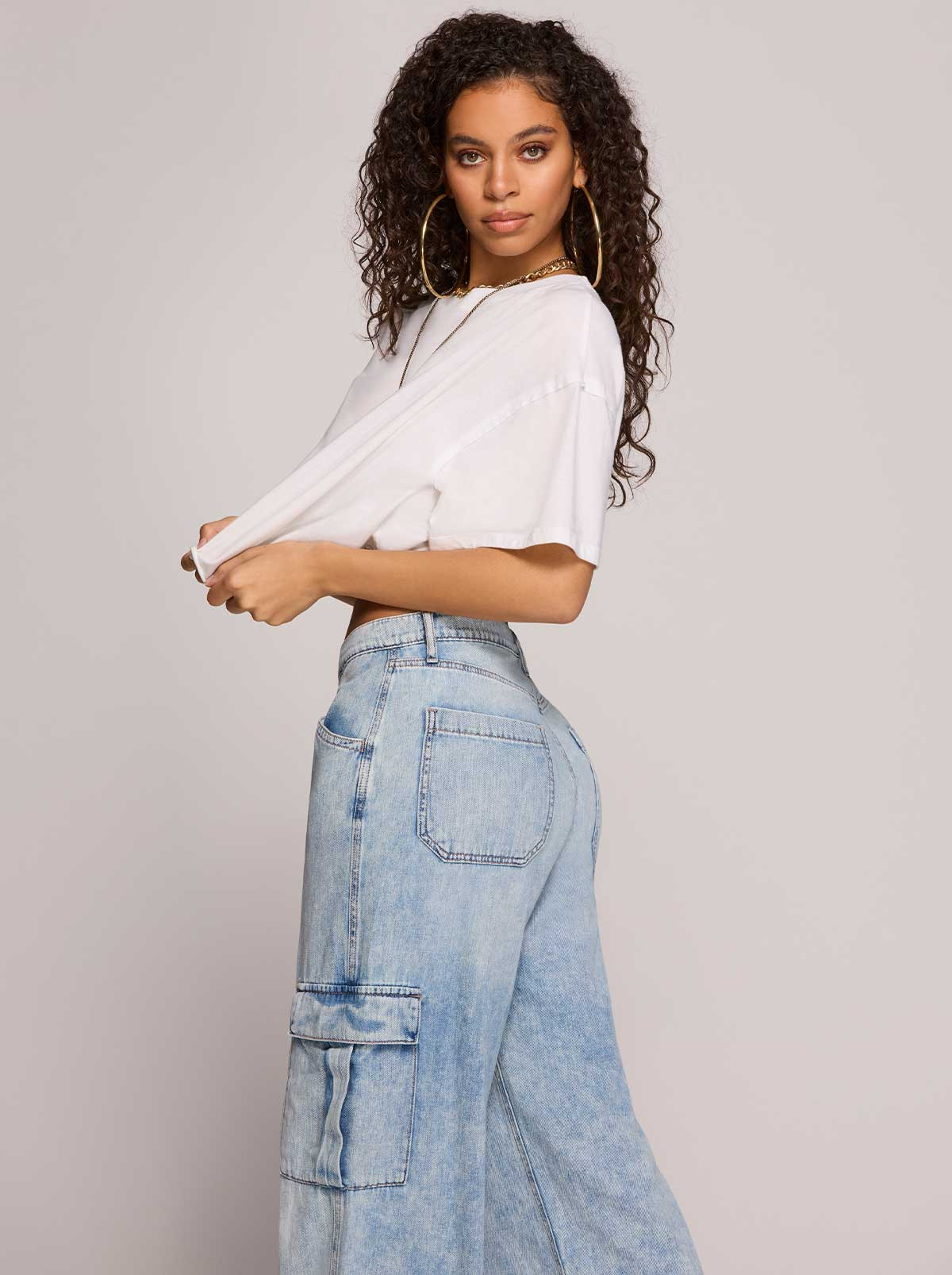 Jenna Cargo Pants in Valley Sky | Jessica Simpson E Commerce