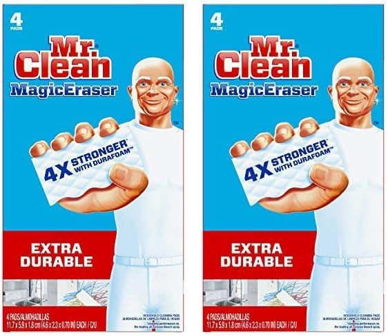 Mr. Clean Magic Eraser, Extra Durable, Shoe, Bathroom, and Shower Cleaner, Cleaning Pads with Dur... | Amazon (US)