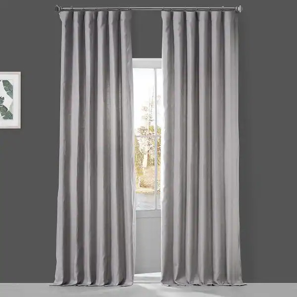 Exclusive Fabrics French Linen Lined Curtain Panel (1 Panel) | Bed Bath & Beyond