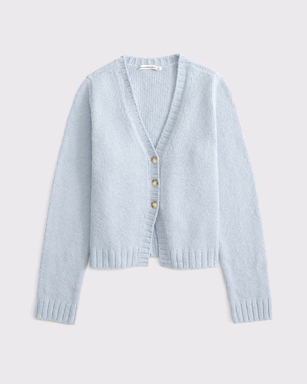 Textural Y-Neck Cardigan | Abercrombie & Fitch (US)