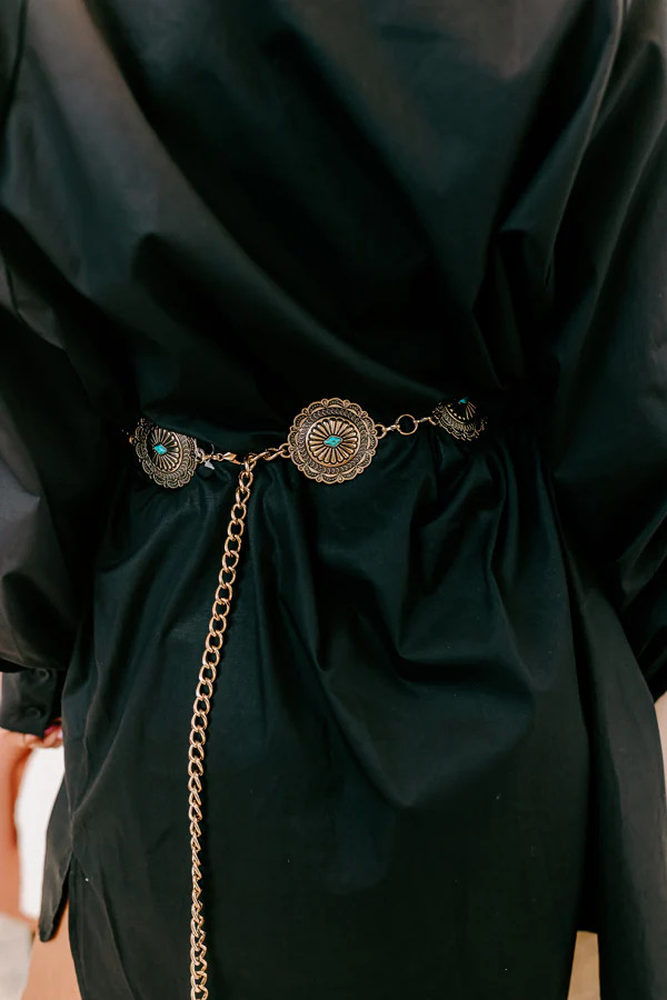 Map The Route Concho Belt in Gold | Impressions Online Boutique