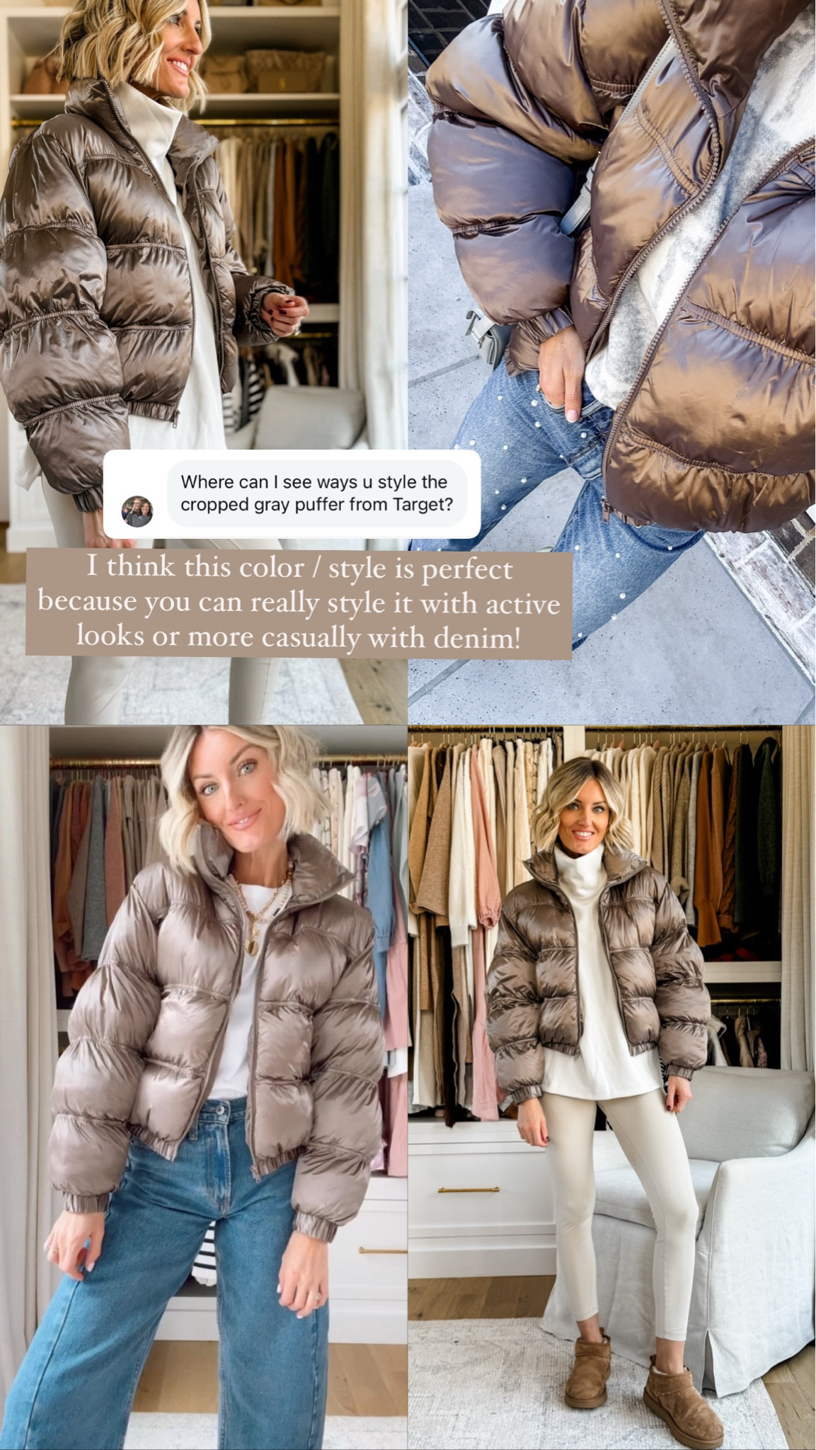 A few ways I’ve styled this cute puffer jacket from Target! Wearing XS!

Loverly Grey, Target, winter outfit, winter jacket

#LTKSeasonal #LTKStyleTip