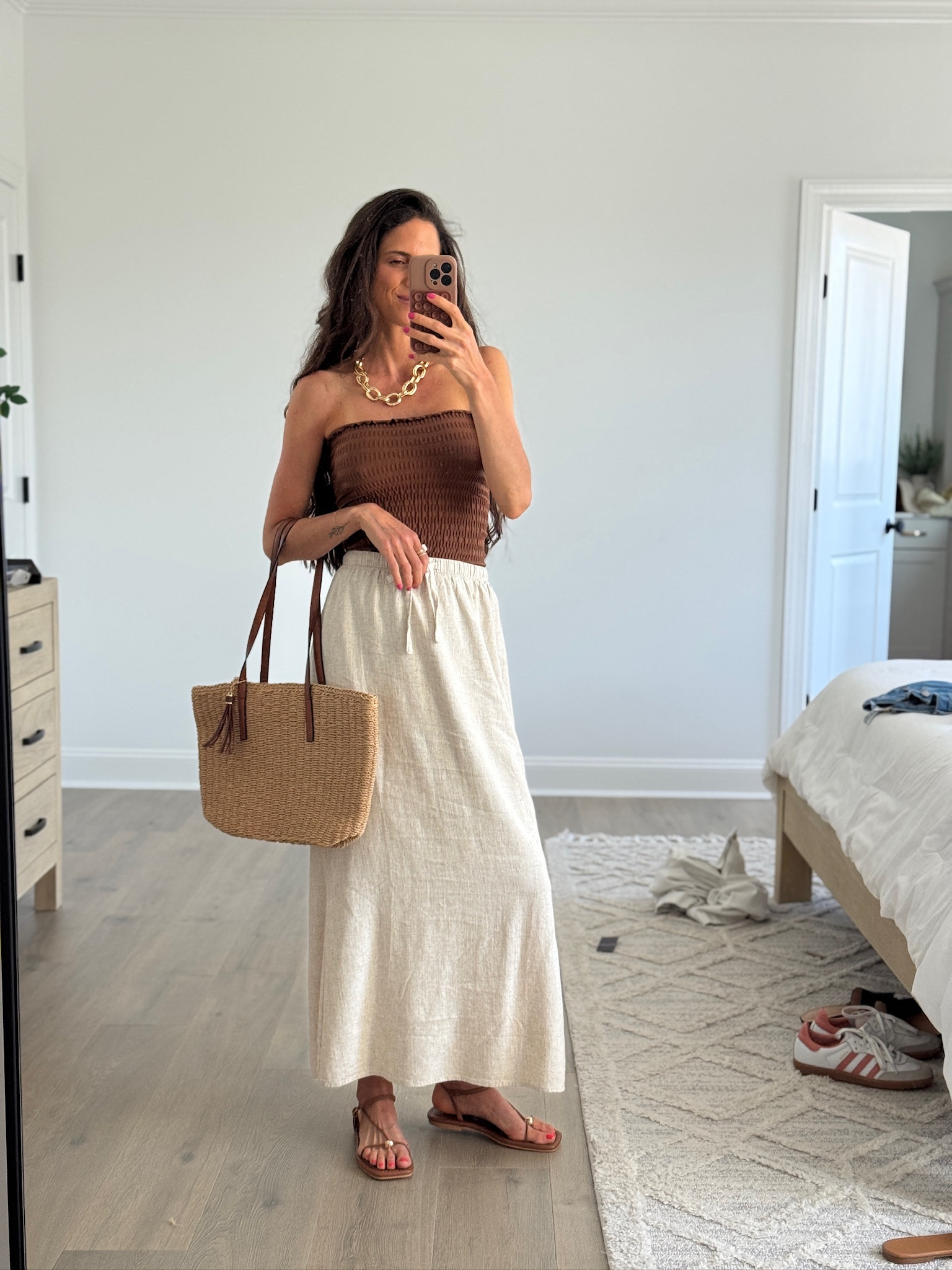 Easy summer outfit I know I’ll keep reaching for. Lightweight, neutral, and effortless but still feels put together. These are the kind of pieces you can mix and match all season long.

#LTKSeasonal #LTKmomlife #LTKootd