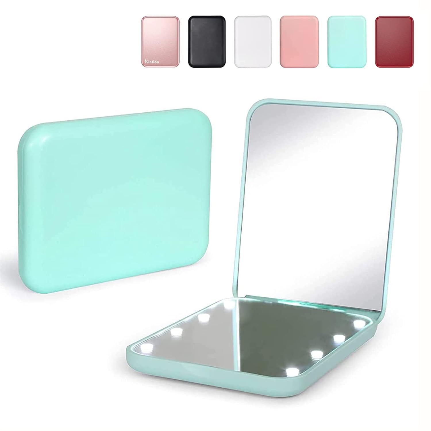 Kintion Compact Mirror with Light, LED Compact Travel Makeup Mirror, 1X/3X Magnification Lighted ... | Amazon (US)