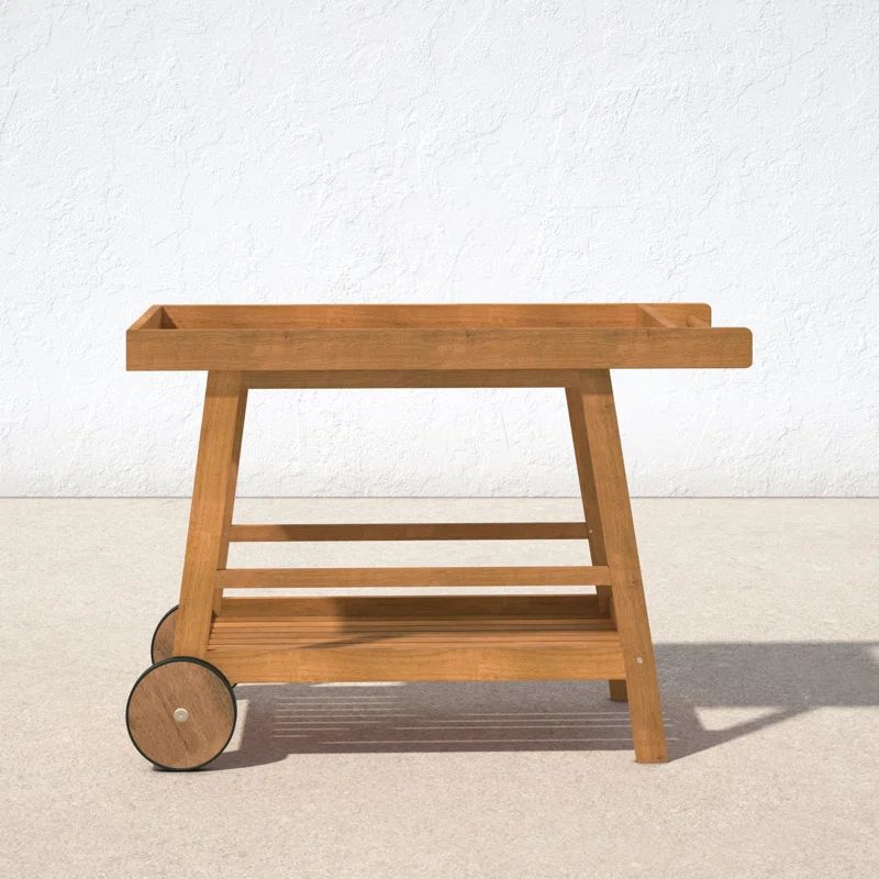 Terrace Solid Wood Bar Cart | Wayfair North America