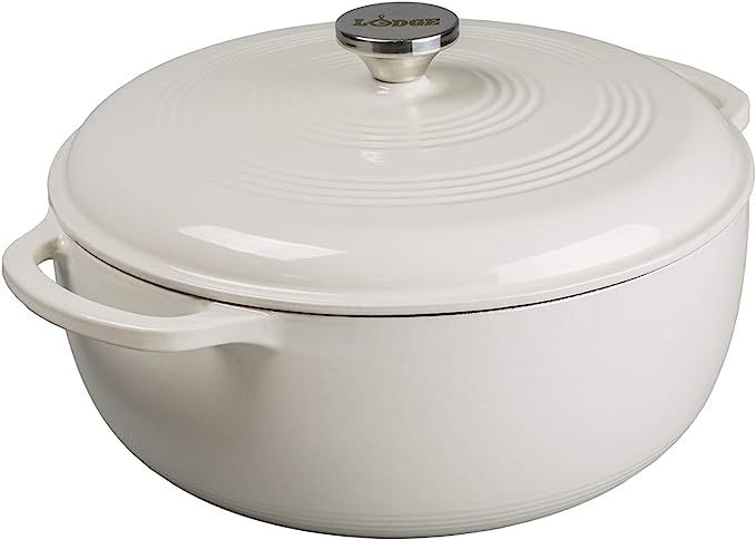 Lodge 7.5 Quart Enameled Cast Iron Dutch Oven with Lid – Dual Handles – Oven Safe up to 500°... | Amazon (US)