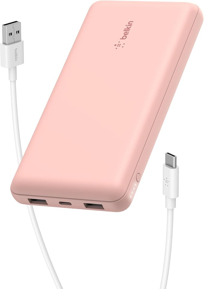 Belkin Portable Charger, USB-C Power Bank 10,000mAh w/ 1xUSB-C and 2xUSB-A Ports, 15W w/ Type-C t... | Amazon (US)