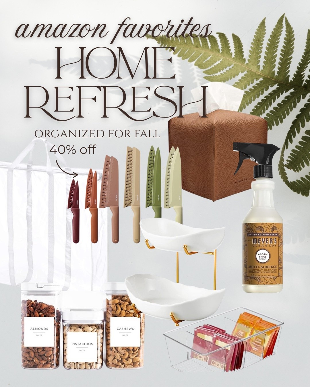 Sunday resets hit different when there’s a new fall-inspired knife scent in the kitchen, soft neutral tones throughout the house, and a few little upgrades that make it all feel fresh again.

This week’s favorites:
• A leather tissue box cover that looks like decor
• My go-to counter spray that smells so good
• Amazon organization tools that make me want to actually tidy up

It’s the little details that set the tone for the season. You can shop every piece in this fall home refresh by clicking the link in my bio and pressing the Shop My LTK button! 

#FallHomeRefresh #CozyHomeVibes #SeasonalHomeReset #ClassicCoastalHome #AmazonHomeFinds #FallDecorInspo #CoastalStyleDecor #HomeOrganizationFall #CleanCozyHome



#LTKSaleAlert #LTKHome #LTKSeasonal