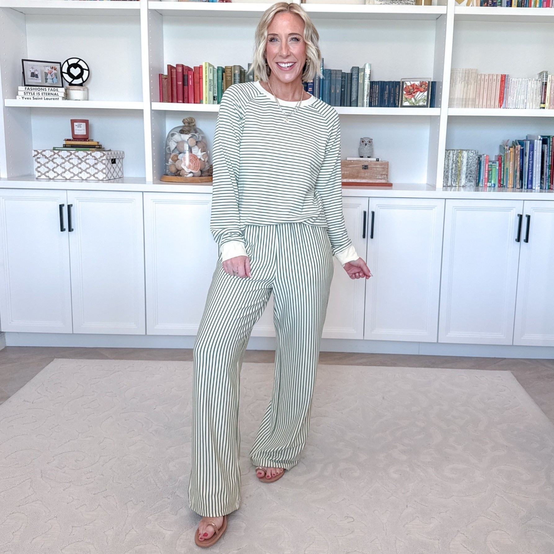 Amazon - two-piece sets on deal. Striped Two Piece Set - size small. 12 colors (solids and stripes).