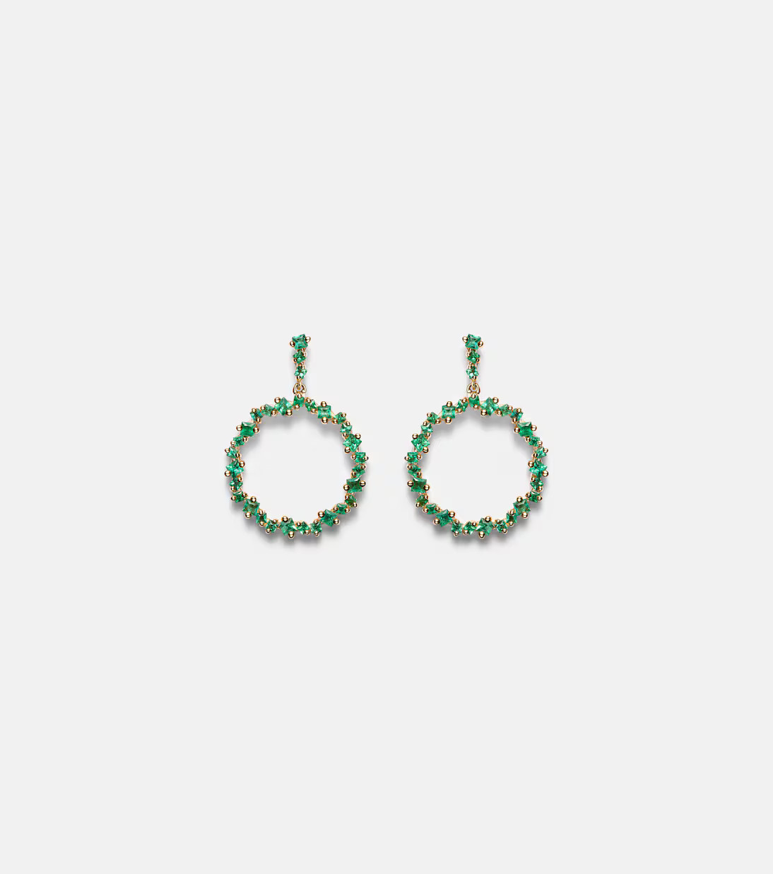 18kt gold drop earrings with emeralds | Mytheresa (US/CA)