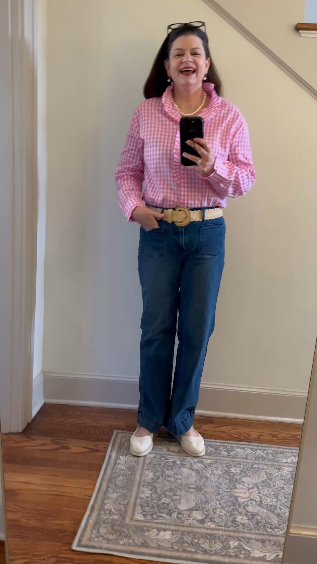 SALE ALERT! This pink gingham top is UNDER $16 today and the other colors are at various sale prices too!! Grab it now if you love a beautiful shirt you can dress up or down!

#LTKSaleAlert #LTKSeasonal #LTKWorkwear