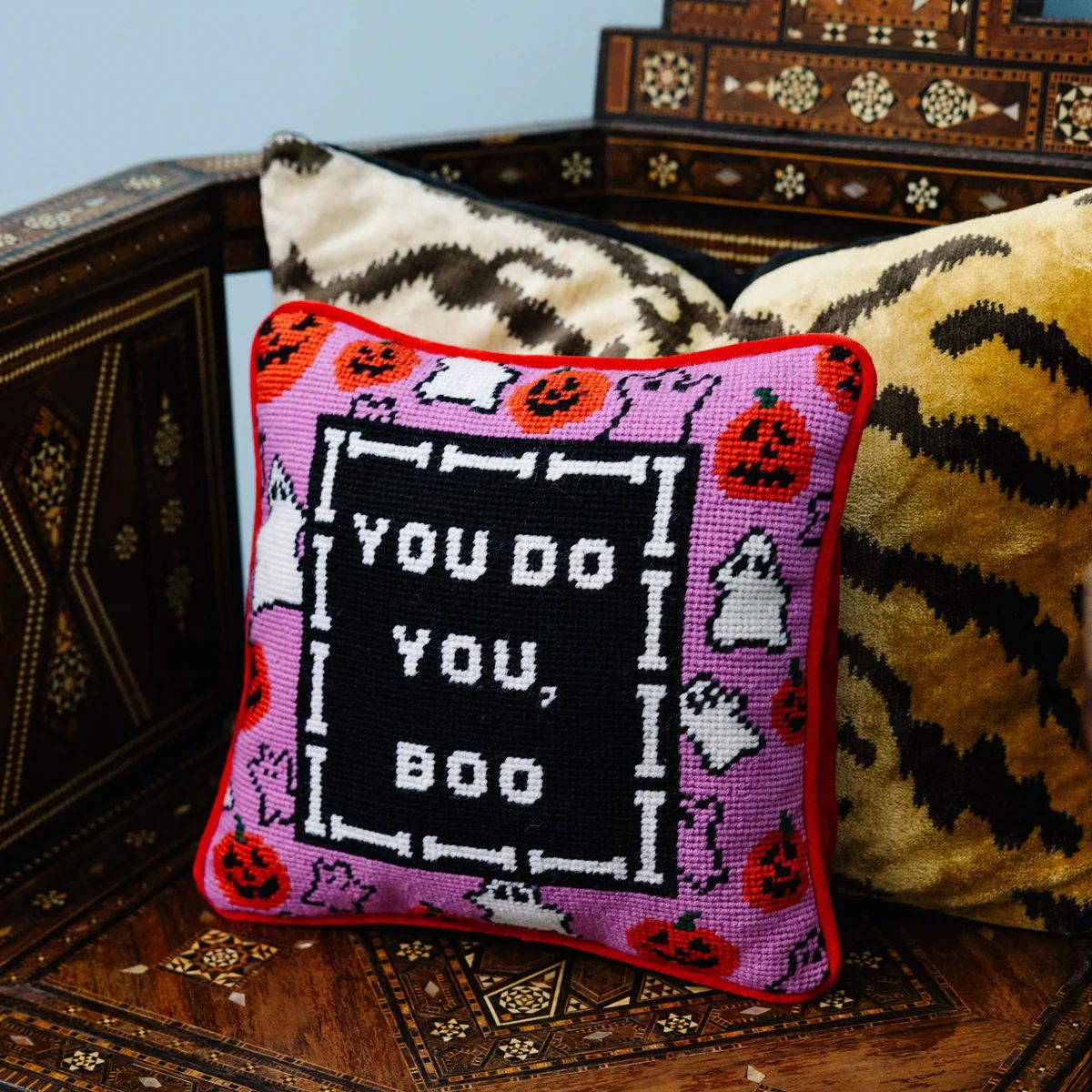 Furbish Studio - Boo Needlepoint Pillow | Furbish Studio