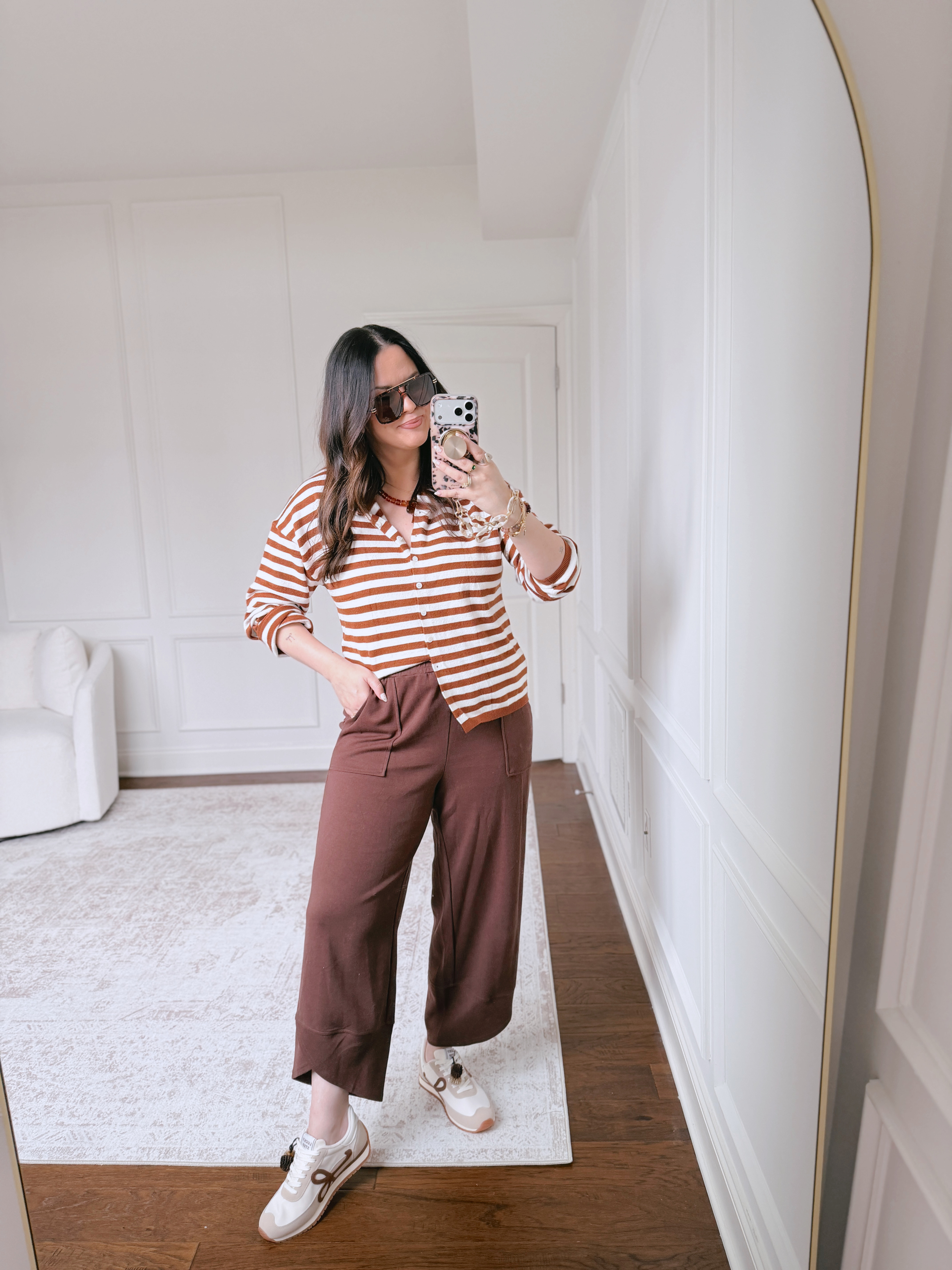 Obsessed with this striped cardigan!! So cute.. 

#LTKootd #LTKmomlife #LTKMidsize