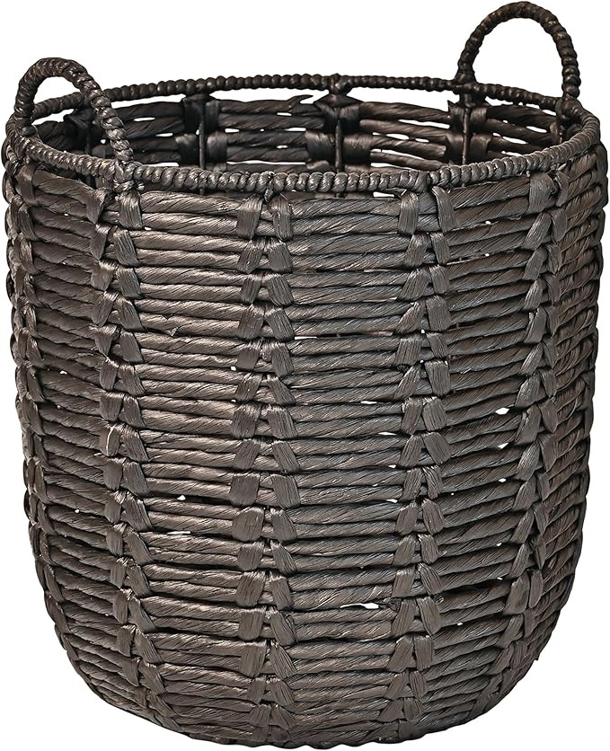 happimess BSK1003C Laurel 19.49" Bohemian Handwoven Abaca Hamper Basket with Handles, Seagrass Co... | Amazon (US)