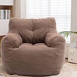 Recaceik Bean Bag Chairs, Tufted Soft Stuffed Bean Bag Chair with Filler, Fluffy Lazy Sofa, Imperial Lounger Giant Bean Bag Chair for Bedroom, Living Room, Coffee, Large | Amazon (US)