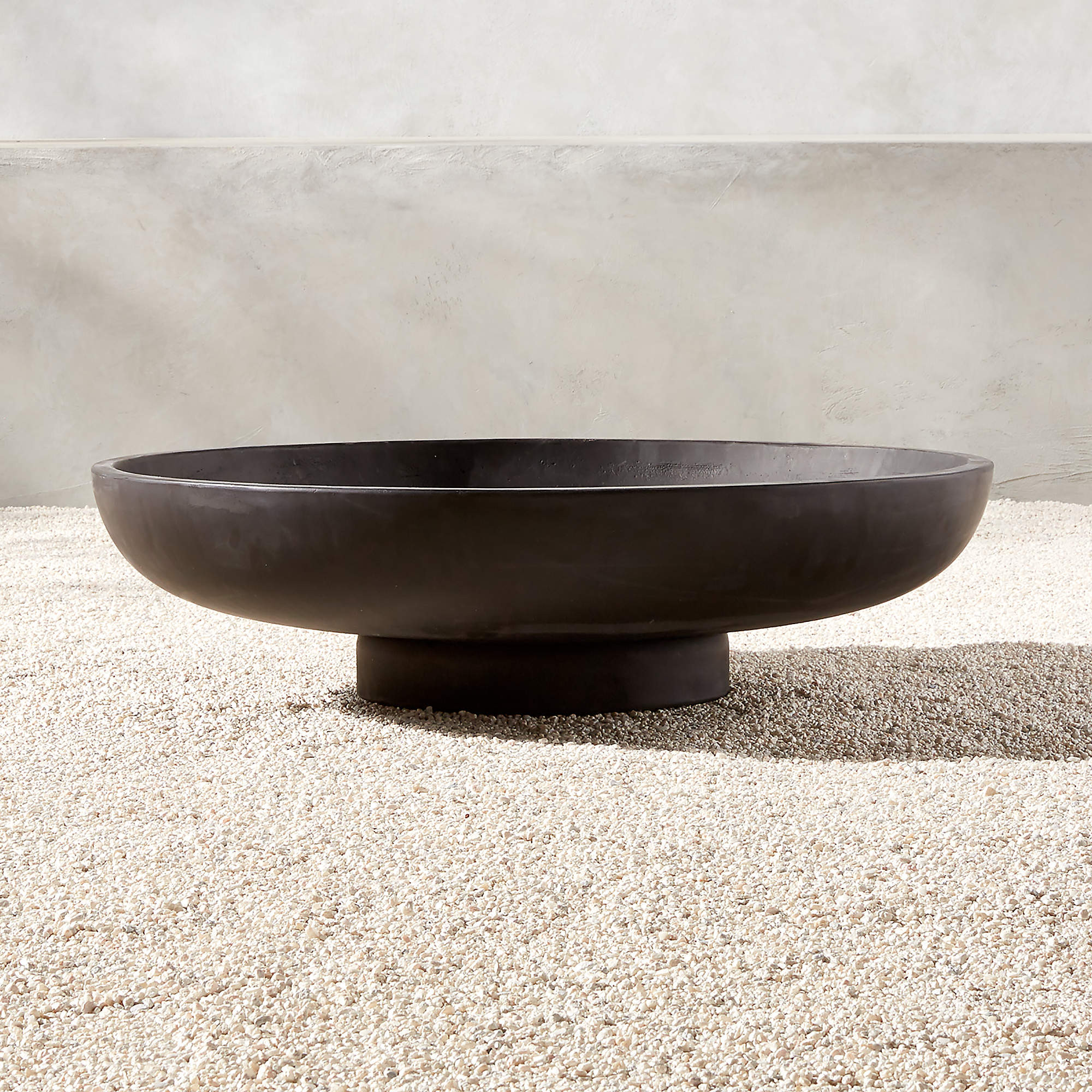 Form Black Cement Fire Pit + Reviews | CB2 | CB2
