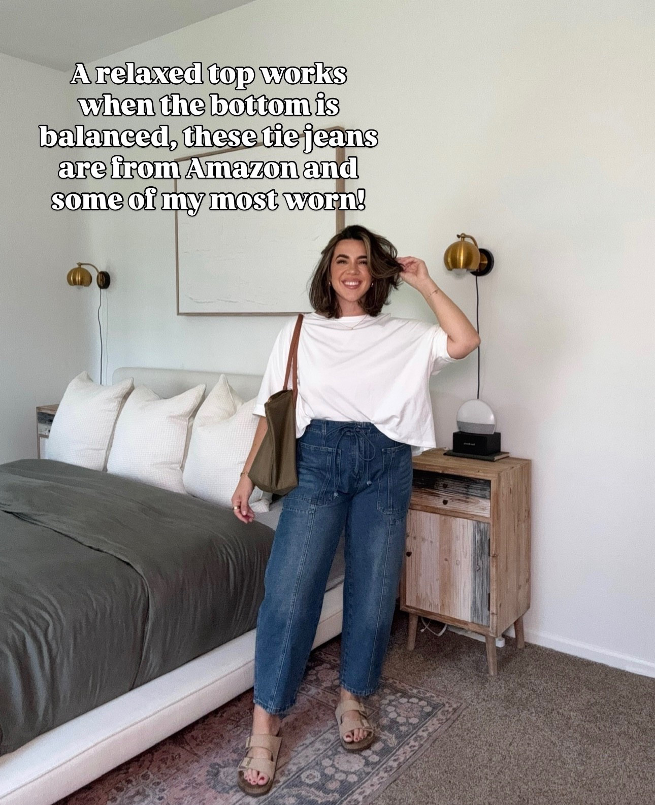 The best everyday jeans with a drawstring, so comfy & versatile I've had these for years and still love. 

Size L! 

#LTKMidsize #LTKootd #LTKSeasonal