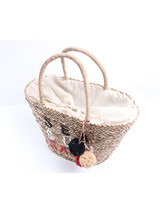 'Sea Sun Salt' Rattan Pom Pom Bag | Goodnight Macaroon
