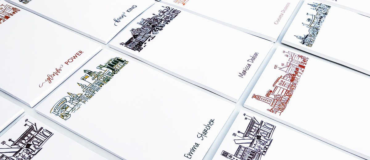 Home / Specialty Shops / Gift Guides / Graduation Gift Guide / College Campus Skyline Not... | Two Funny Girls