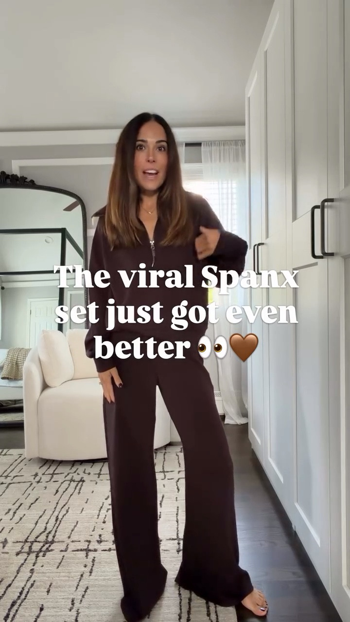 The viral AirEssentials set just got even better 👀
The new truffle brown color is beyond good — buttery soft, lightweight, and somehow manages to look chic and comfy at the same time. Perfect for errands, travel, or just being cozy at home.
I’m in a small in both pieces.

Code MRSCASUALXSPANX gets you 15% off your first purchase + free shipping