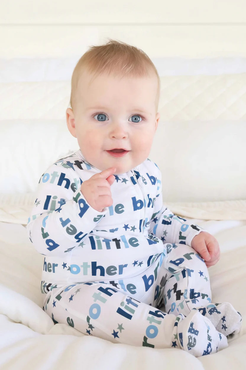 Little Brother Zipper Footie | Caden Lane