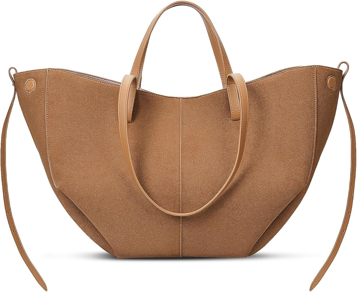 Juoxeepy Work Bag Faux Leather Tote Bag for Women Trendy Handbag Purse Fall Shoulder Bag with Mag... | Amazon (US)