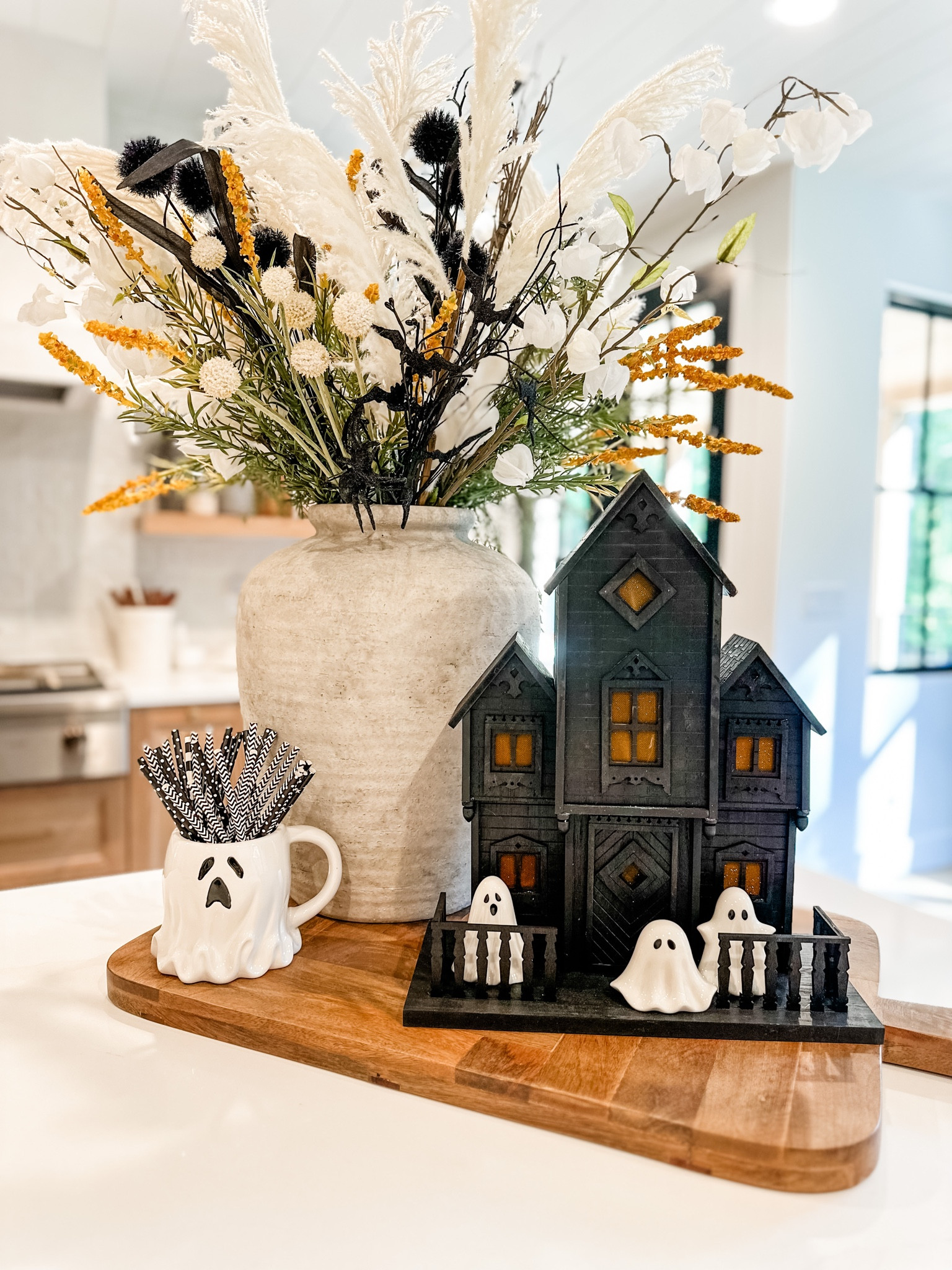 Fun Halloween kitchen island decor.  Spooky and kid friendly. 

#LTKHalloween #LTKhome #LTKSeasonal