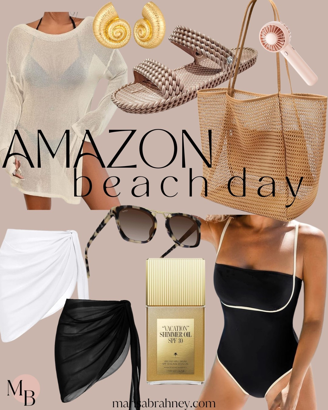 Beach Day Edit: Amazon beach day look- love this ‘vacation chic’ lineup! #amazonfinds #amazonstyle #amazonswim #amazonvacation
