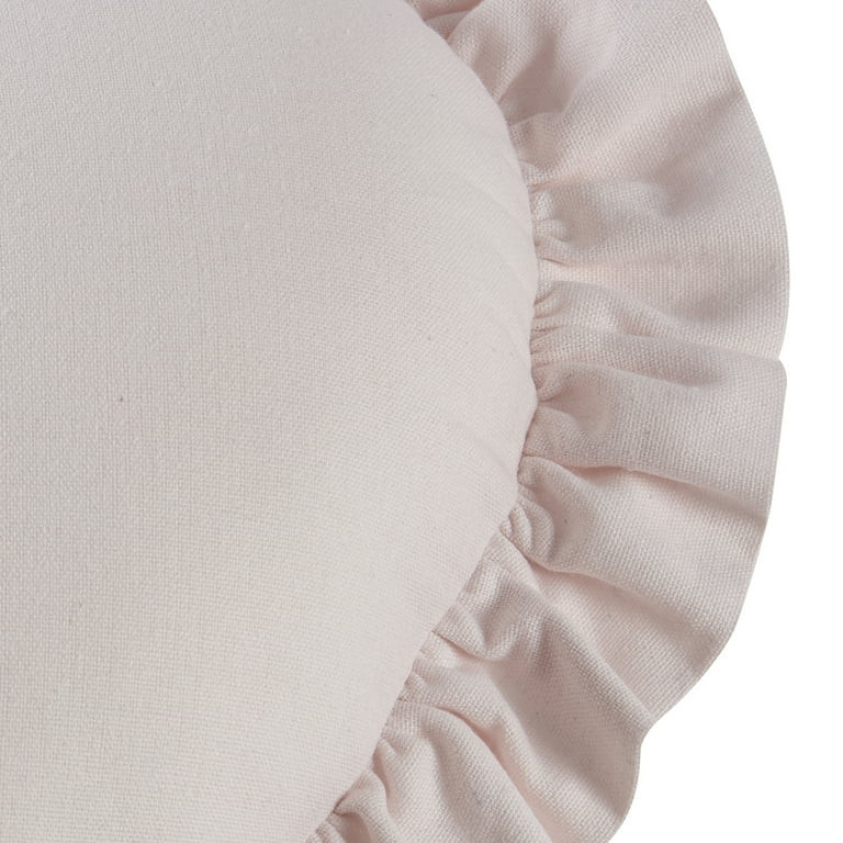 16" x 18" Heart Shaped Cotton Decorative Pillow, Pink, by My Texas House | Walmart (US)