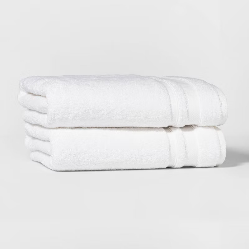 2pk Performance Bath Towel Set White - Threshold™ | Target