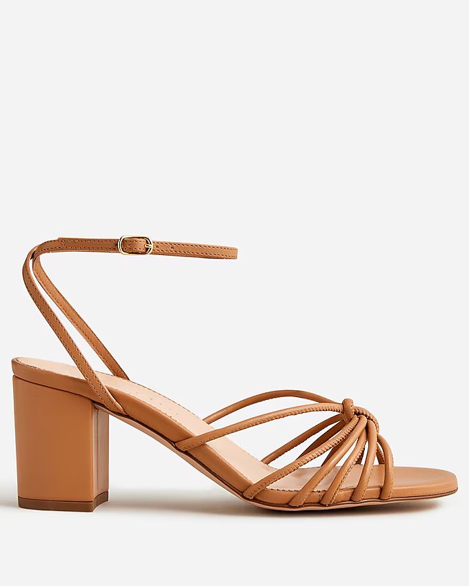 Lucie strappy block-heel sandals in Italian leather | J.Crew US