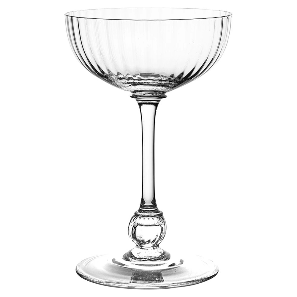 Juliska Nell Modern Classic Clear Coupe Glass | Kathy Kuo Home