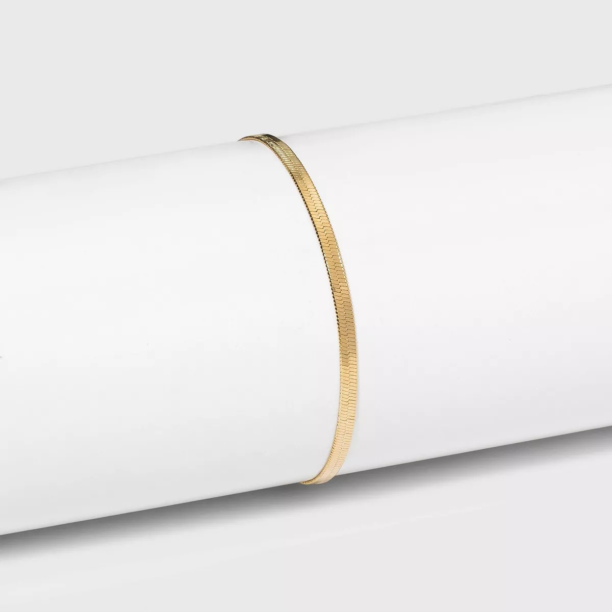 14K Gold Plated Herringbone Chain Bracelet - A New Day™ | Target