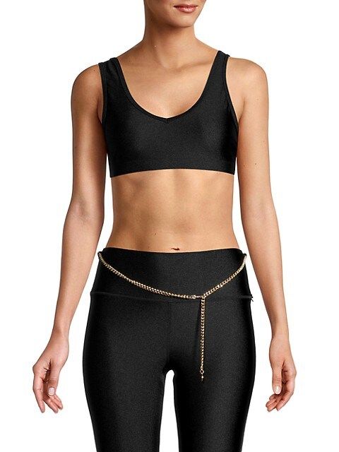 WeWoreWhat V-Neck Sports Bra Top on SALE | Saks OFF 5TH | Saks Fifth Avenue OFF 5TH