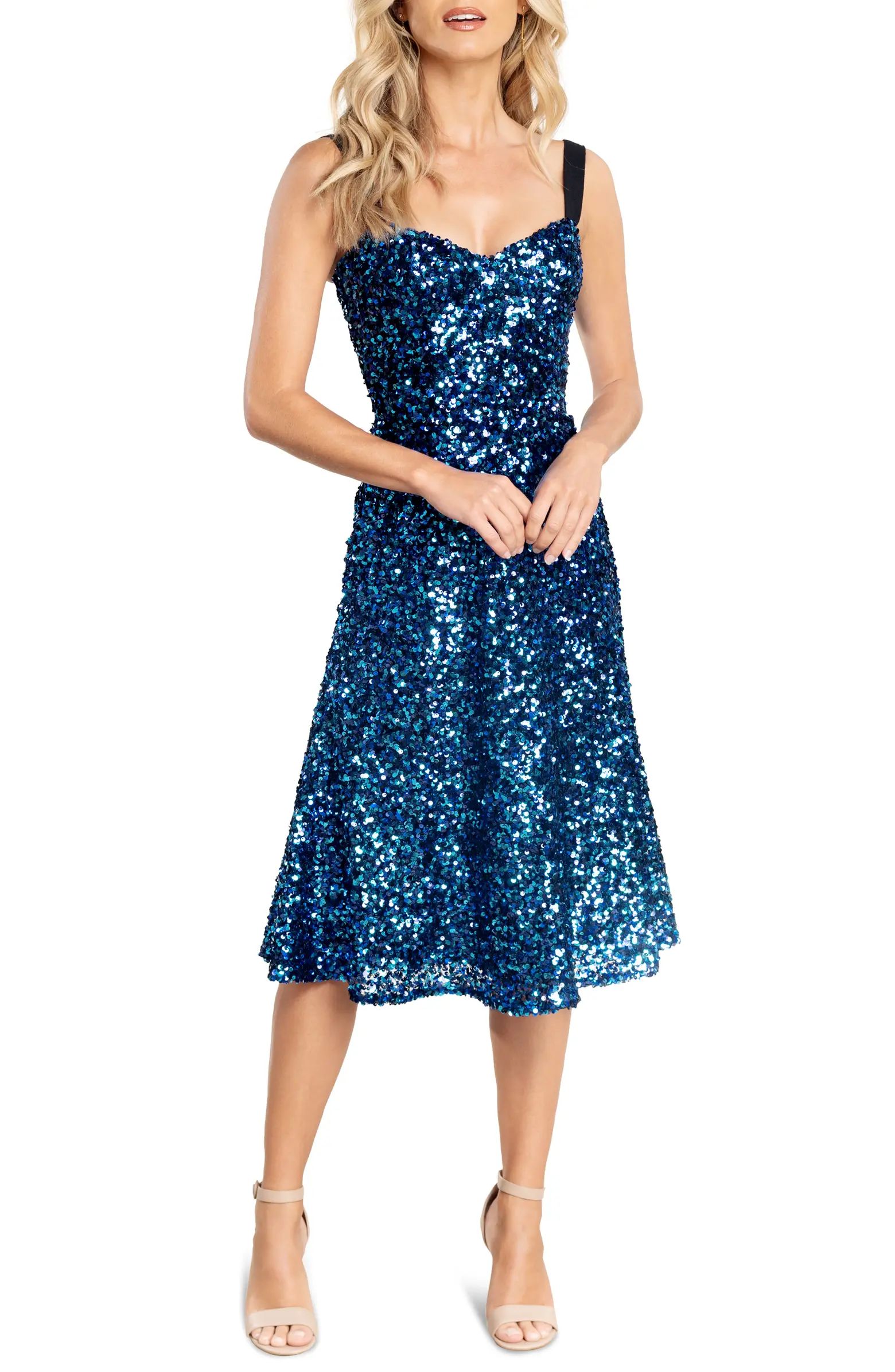 Dress the Population Elena Sequin Fit & Flare Dress | Nordstrom | Nordstrom