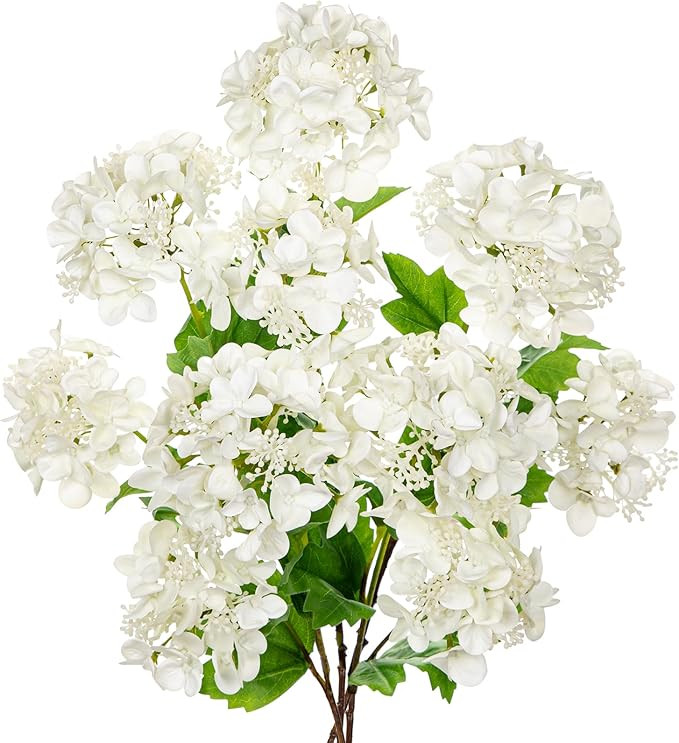 Real Touch Hydrangea Artificial Flowers 19” Tall Artificial Hydrangea Flowers Double-Headed Fau... | Amazon (US)