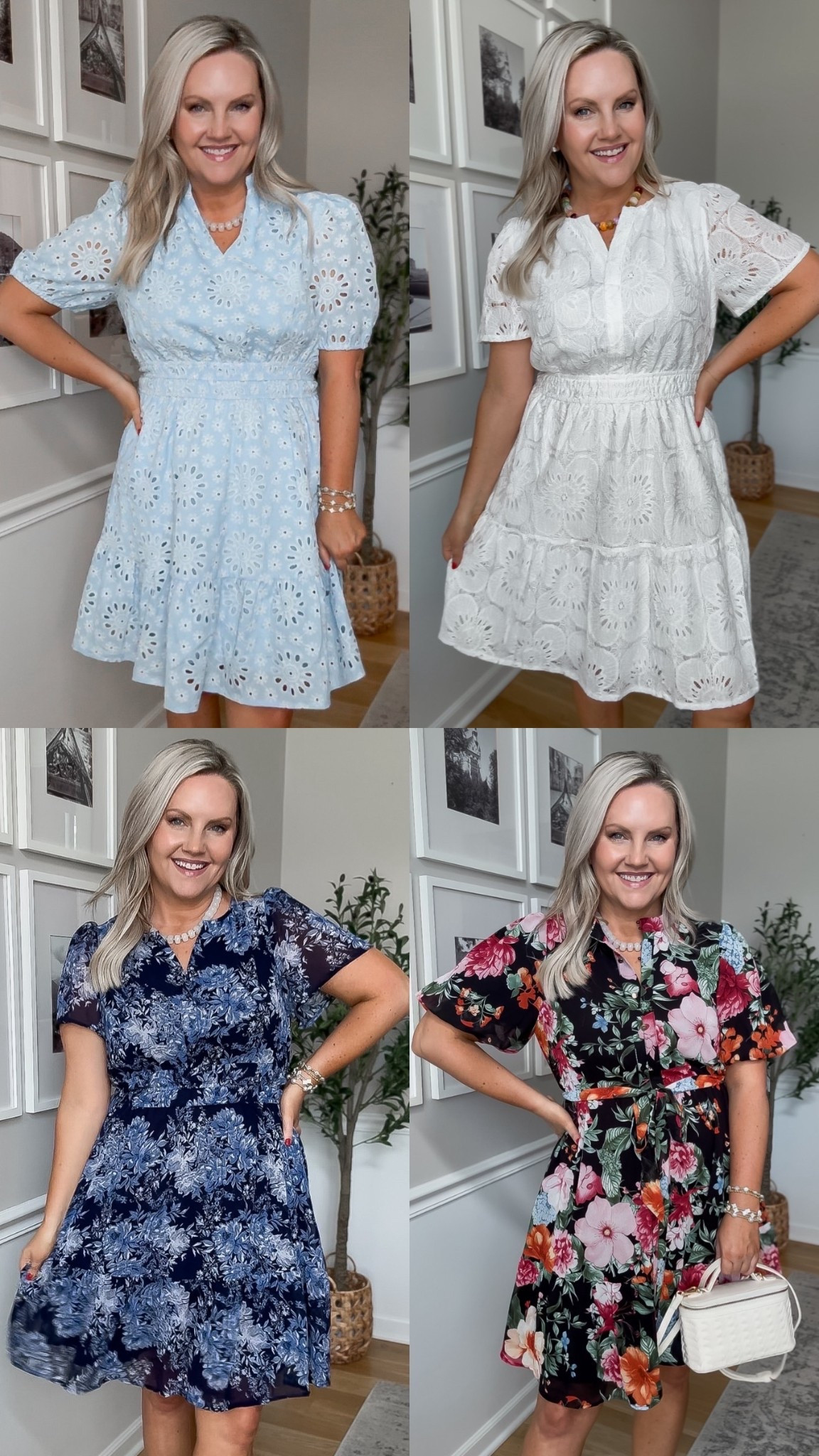 These are the kind of dresses you’ll have on repeat all season. From soft eyelet styles to bold florals, each one is lightweight, flattering, and perfect for everything from brunch to showers to summer events. Easy to dress up or keep casual, but always feel put together.

summer dresses occasion dress summer outfit ideas floral dress eyelet dress brunch outfit wedding guest dress casual to dressy summer style feminine dresses lovelylifestyling 

#LTKMothersDay #LTKootd #LTKSeasonal