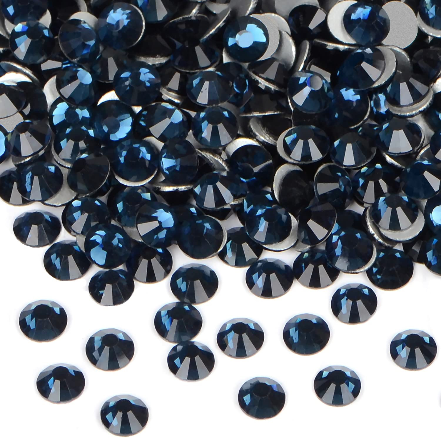 1440PCS Art Nail Rhinestones Non Hotfix Glue Fix Round Crystals Glass Flatback for DIY Jewelry Ma... | Amazon (US)