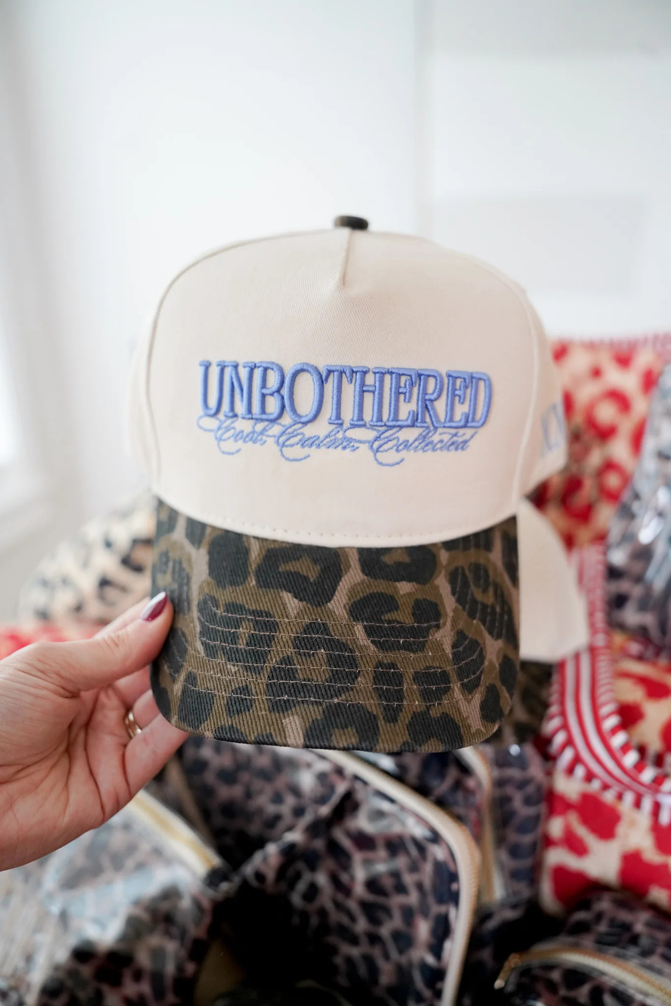 Unbothered - Leopard Vintage Trucker Hat | KenzKustomz