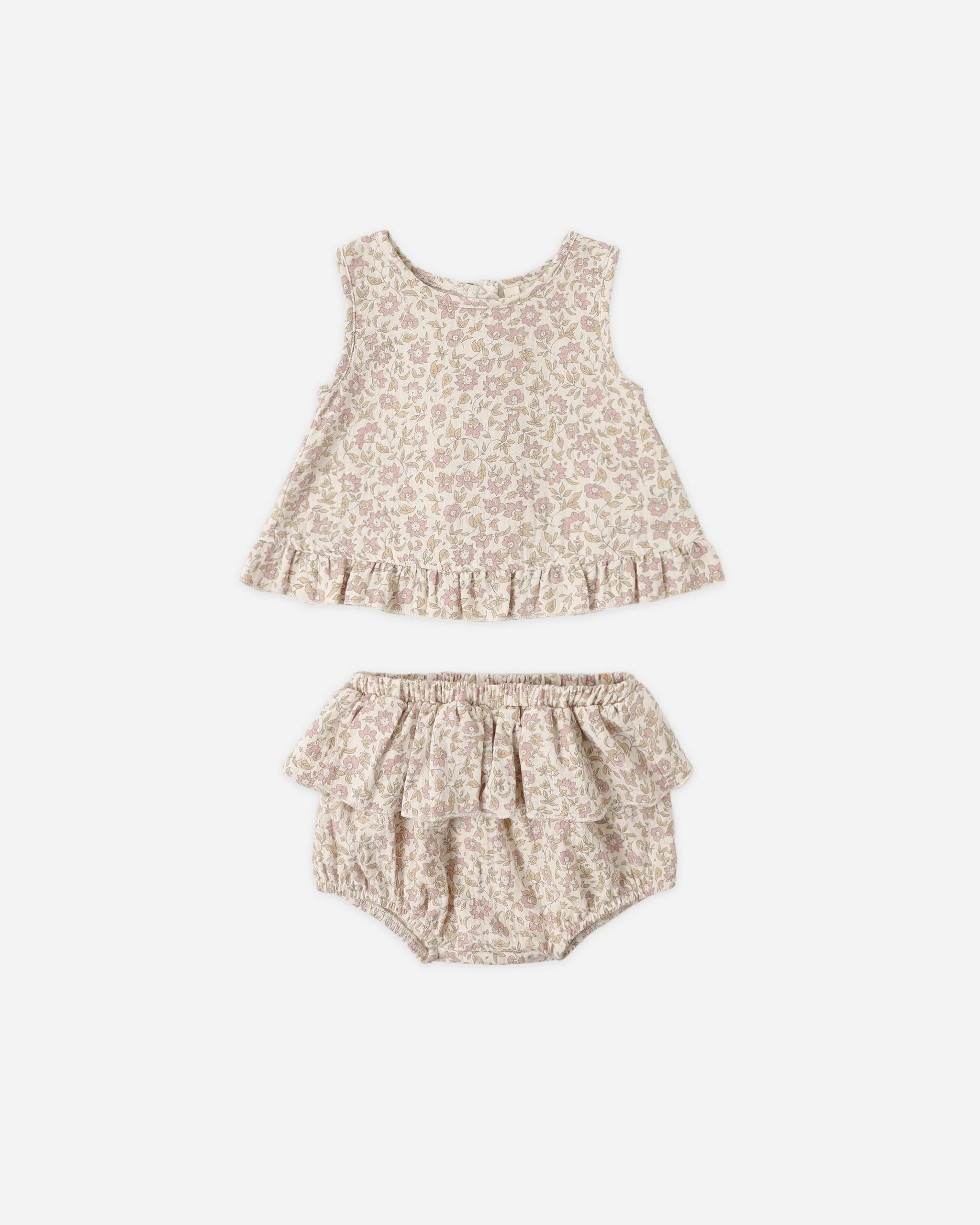 Ruffled Tulip Top + Bloomer Set Dahlia | Rylee + Cru